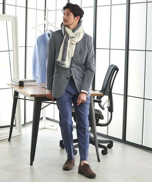 MEN'S BIGI / メンズビギ テーラードジャケット | シルケットストライプジャガードテーラードジャケット | 詳細14