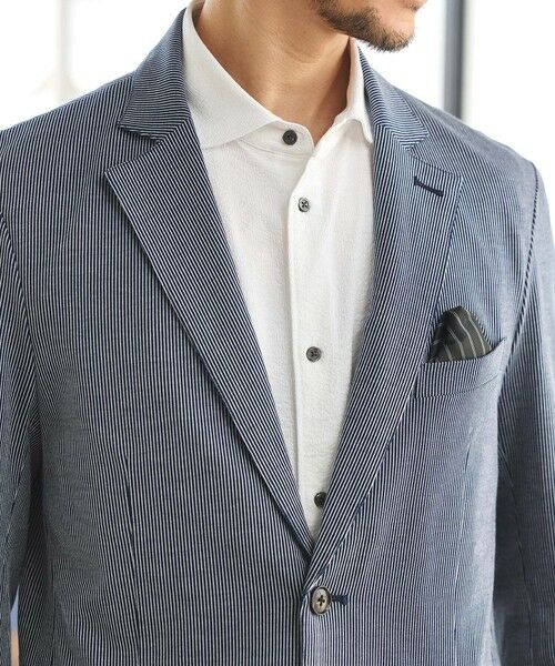 MEN'S BIGI / メンズビギ テーラードジャケット | シルケットストライプジャガードテーラードジャケット | 詳細18