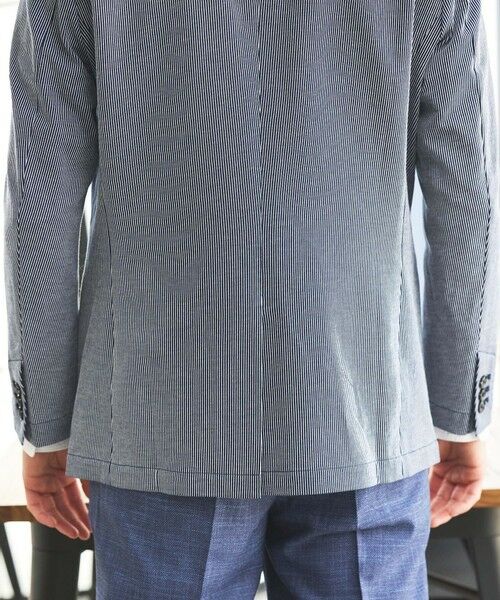 MEN'S BIGI / メンズビギ テーラードジャケット | シルケットストライプジャガードテーラードジャケット | 詳細21