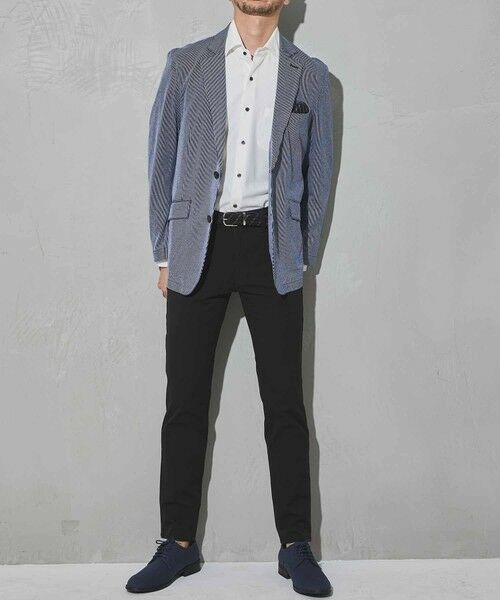 MEN'S BIGI / メンズビギ テーラードジャケット | シルケットストライプジャガードテーラードジャケット | 詳細11