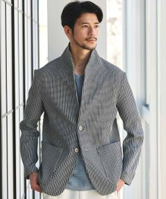 MEN'S BIGI / メンズビギ テーラードジャケット | ポリエステルニットスタンドカラージャケット