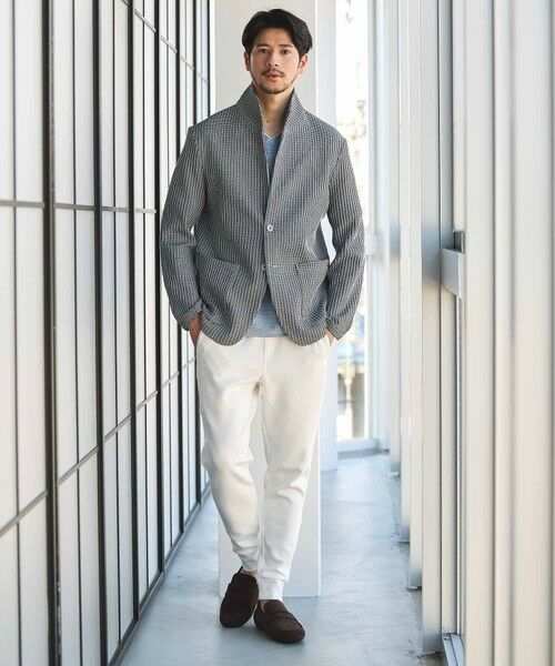 MEN'S BIGI / メンズビギ テーラードジャケット | ポリエステルニットスタンドカラージャケット | 詳細9