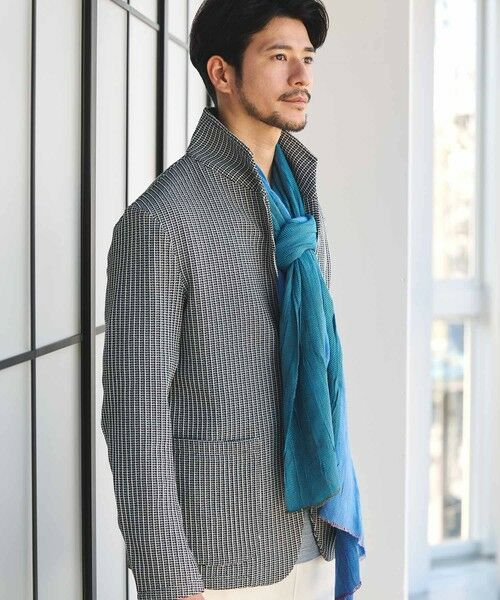MEN'S BIGI / メンズビギ テーラードジャケット | ポリエステルニットスタンドカラージャケット | 詳細1