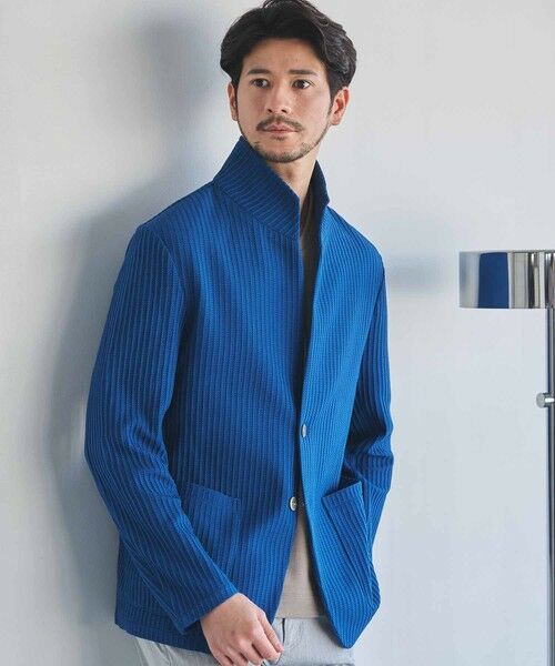 MEN'S BIGI / メンズビギ テーラードジャケット | ポリエステルニットスタンドカラージャケット | 詳細11