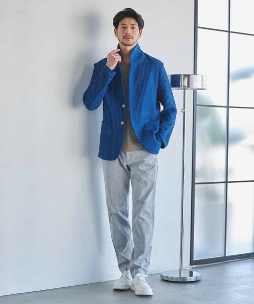MEN'S BIGI / メンズビギ テーラードジャケット | ポリエステルニットスタンドカラージャケット | 詳細16