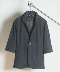 MEN'S BIGI / メンズビギ テーラードジャケット | ハニカムスタンドカラー7分袖ジャケット