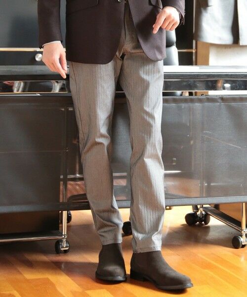 MEN'S BIGI / メンズビギ その他パンツ | ハイパーストレッチヘリンボンパンツ（チャコールグレー）