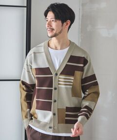 MEN'S BIGI / メンズビギ カーディガン・ボレロ | ダブルジャガードニットカーディガン
