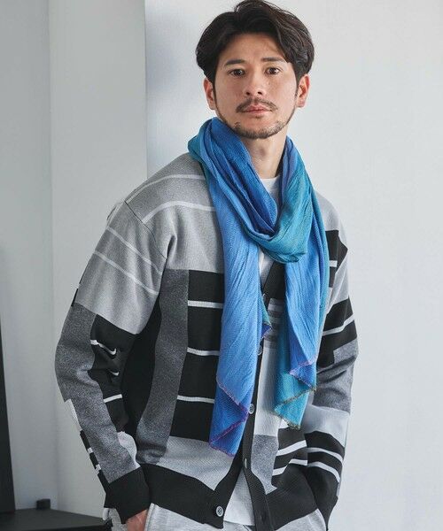 MEN'S BIGI / メンズビギ カーディガン・ボレロ | ダブルジャガードニットカーディガン（ブラック）