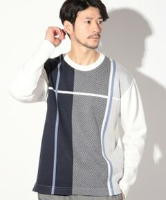MEN'S BIGI / メンズビギ Tシャツ | ニット×ダンボールクルネックーロンT