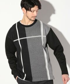 MEN'S BIGI / メンズビギ Tシャツ | ニット×ダンボールクルネックーロンT