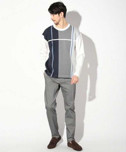 MEN'S BIGI / メンズビギ Tシャツ | ニット×ダンボールクルネックーロンT | 詳細1