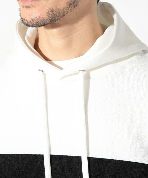 MEN'S BIGI / メンズビギ スウェット | 梨地カルゼ×ダンボール切替パーカー | 詳細4