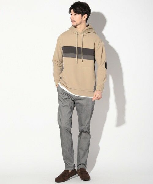 MEN'S BIGI / メンズビギ スウェット | 梨地カルゼ×ダンボール切替パーカー | 詳細9