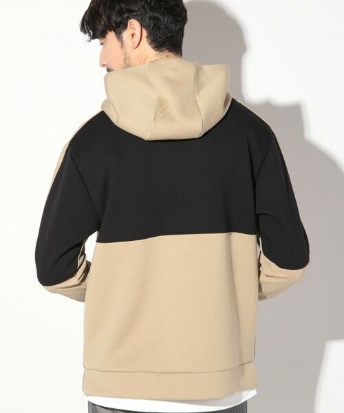 MEN'S BIGI / メンズビギ スウェット | 梨地カルゼ×ダンボール切替パーカー | 詳細11
