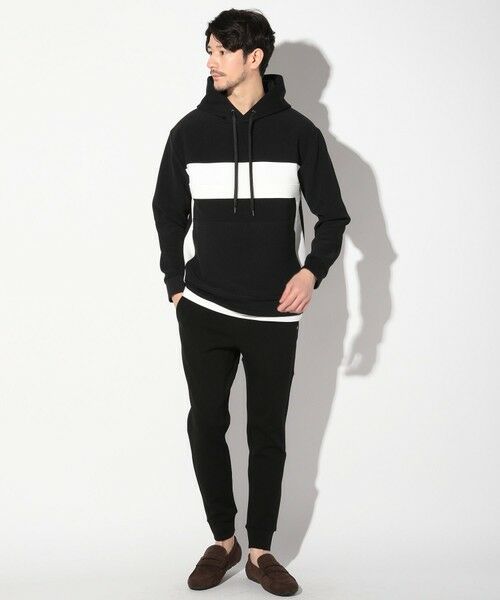 MEN'S BIGI / メンズビギ スウェット | 梨地カルゼ×ダンボール切替パーカー | 詳細12