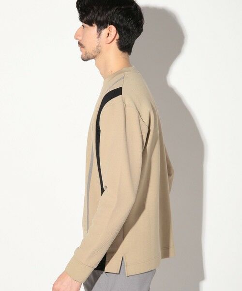 MEN'S BIGI / メンズビギ Tシャツ | 梨地カルゼ×ダンボール切替ロンT | 詳細5