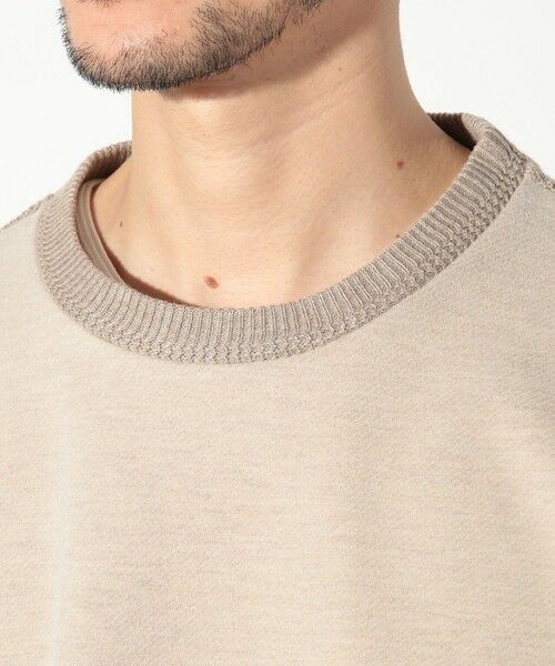 MEN'S BIGI / メンズビギ Tシャツ | カルゼ杢ダンボール×ウール混畦ニットクルーネックロンT | 詳細4