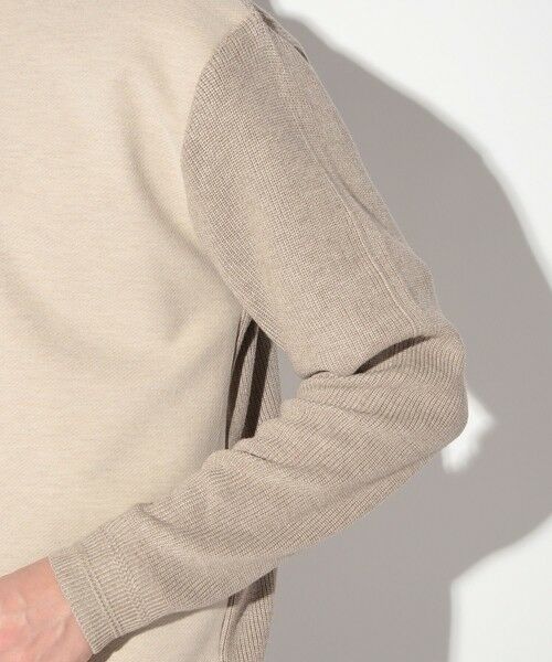 MEN'S BIGI / メンズビギ Tシャツ | カルゼ杢ダンボール×ウール混畦ニットクルーネックロンT | 詳細5