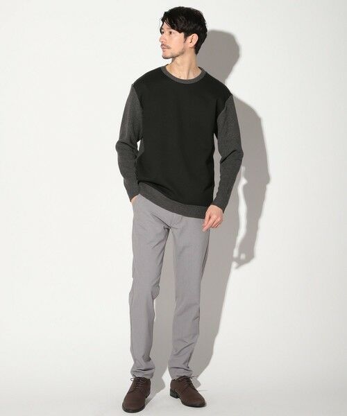 MEN'S BIGI / メンズビギ Tシャツ | カルゼ杢ダンボール×ウール混畦ニットクルーネックロンT | 詳細7