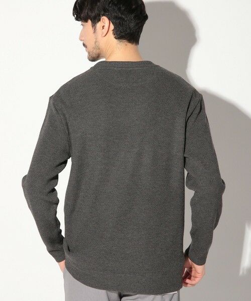 MEN'S BIGI / メンズビギ Tシャツ | カルゼ杢ダンボール×ウール混畦ニットクルーネックロンT | 詳細9