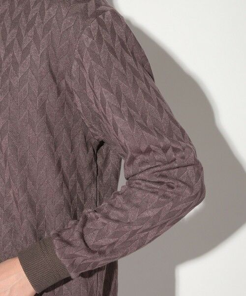 MEN'S BIGI / メンズビギ Tシャツ | ミルジャガードチェック柄VネックロンT | 詳細5