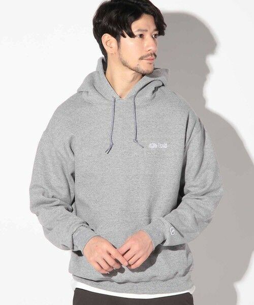 MEN'S BIGI / メンズビギ スウェット | FRUIT OF THE LOOM別注プリントパーカー（グレー）