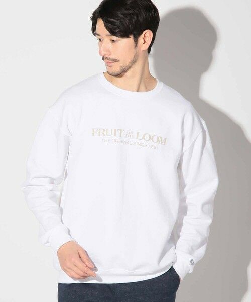 MEN'S BIGI / メンズビギ スウェット | FRUIT OF THE LOOM別注裏毛裏起毛クルーネックスウェット（ホワイト）