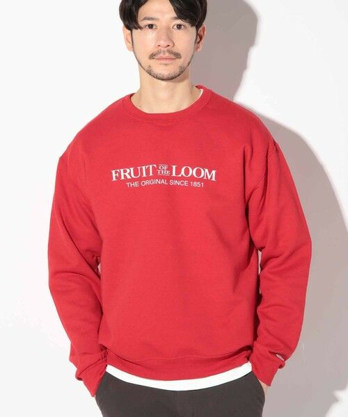 MEN'S BIGI / メンズビギ スウェット | FRUIT OF THE LOOM別注裏毛裏起毛クルーネックスウェット（レッド）
