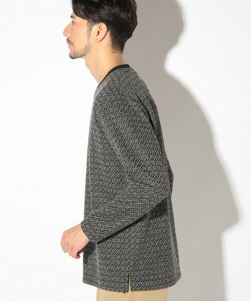 MEN'S BIGI / メンズビギ Tシャツ | ジオメトリックジャガードクルーネックロンT | 詳細7