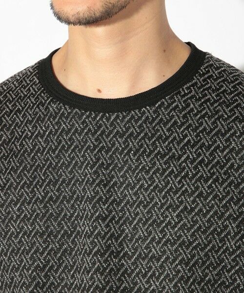 MEN'S BIGI / メンズビギ Tシャツ | ジオメトリックジャガードクルーネックロンT | 詳細9