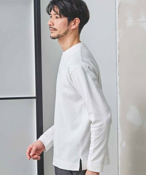 MEN'S BIGI / メンズビギ Tシャツ | シェブロン柄リンクスジャガードロンT | 詳細3