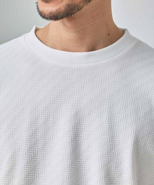 MEN'S BIGI / メンズビギ Tシャツ | シェブロン柄リンクスジャガードロンT | 詳細5