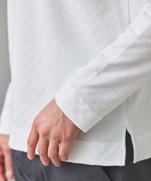 MEN'S BIGI / メンズビギ Tシャツ | シェブロン柄リンクスジャガードロンT | 詳細6