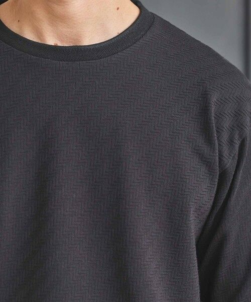 MEN'S BIGI / メンズビギ Tシャツ | シェブロン柄リンクスジャガードロンT | 詳細13