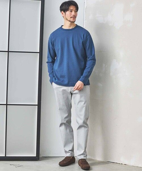 MEN'S BIGI / メンズビギ Tシャツ | シェブロン柄リンクスジャガードロンT | 詳細14