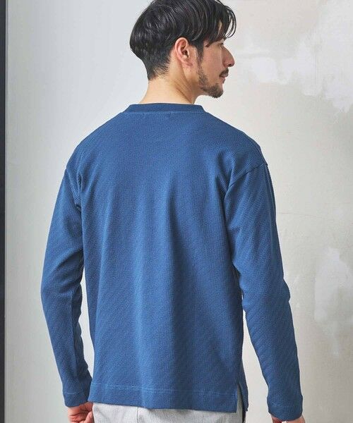 MEN'S BIGI / メンズビギ Tシャツ | シェブロン柄リンクスジャガードロンT | 詳細17