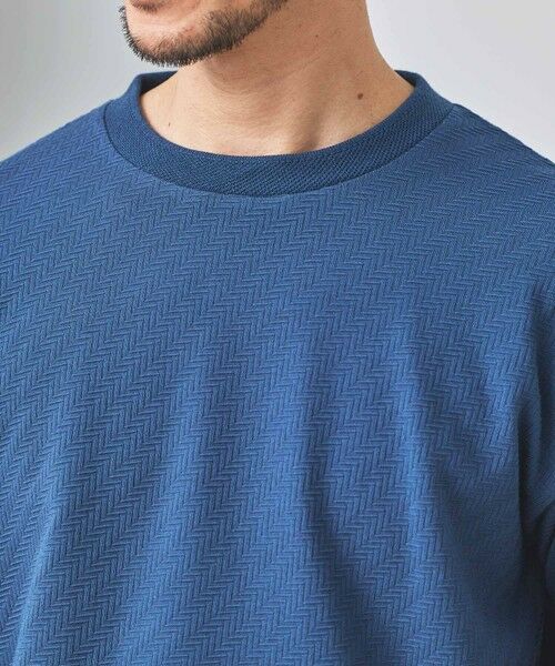 MEN'S BIGI / メンズビギ Tシャツ | シェブロン柄リンクスジャガードロンT | 詳細20