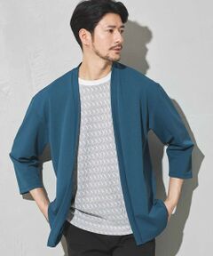 MEN'S BIGI / メンズビギ Tシャツ | カットカルゼWフェイス7分袖カーディガン