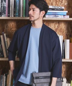 MEN'S BIGI / メンズビギ Tシャツ | カットカルゼWフェイス7分袖カーディガン