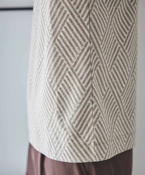 MEN'S BIGI / メンズビギ Tシャツ | 配色ジオメトリックリンク柄スジャガードTシャツ | 詳細6