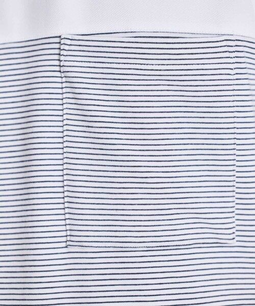 MEN'S BIGI / メンズビギ Tシャツ | ボーダー天竺×ストレッチカルゼTシャツ | 詳細8