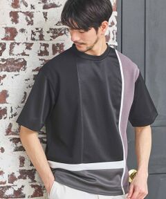 MEN'S BIGI / メンズビギ Tシャツ | ポンチ×梨地Wフェイス切替Tシャツ