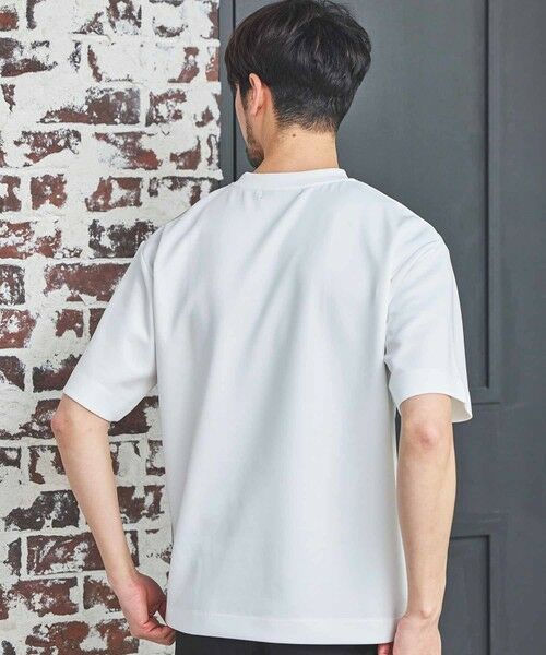 MEN'S BIGI / メンズビギ Tシャツ | ポンチ×梨地Wフェイス切替Tシャツ | 詳細15