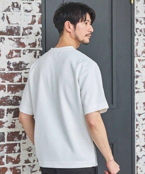 MEN'S BIGI / メンズビギ Tシャツ | ポンチ×梨地Wフェイス切替Tシャツ | 詳細16