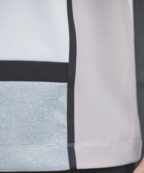 MEN'S BIGI / メンズビギ Tシャツ | ポンチ×梨地Wフェイス切替Tシャツ | 詳細17