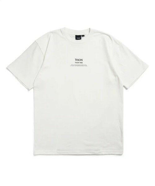 MEN'S BIGI / メンズビギ Tシャツ | 【TAION】BASIC STORAGE T-SH CONCEPT / ベーシック ロゴ ストレージ Ｔシャツ（ホワイト）
