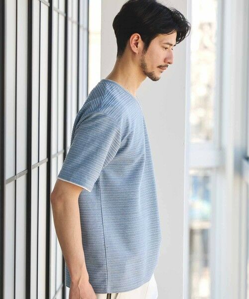 MEN'S BIGI / メンズビギ Tシャツ | タックジャガードVネックTシャツ | 詳細9