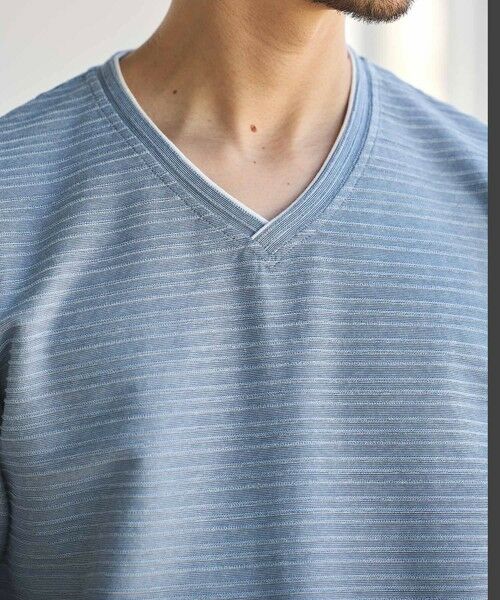 MEN'S BIGI / メンズビギ Tシャツ | タックジャガードVネックTシャツ | 詳細11