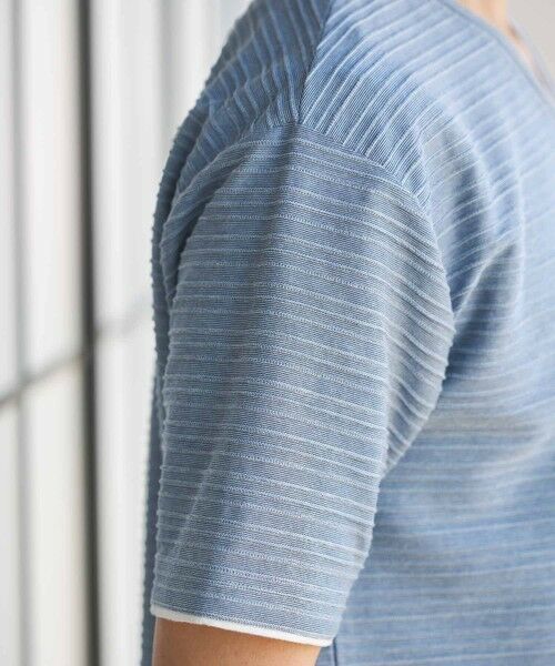 MEN'S BIGI / メンズビギ Tシャツ | タックジャガードVネックTシャツ | 詳細12